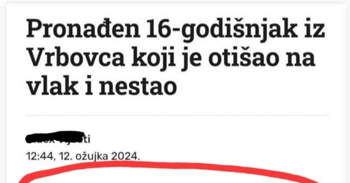 Prvi komentar na ovu vijest je srušio internet, tip je sve objasnio!
