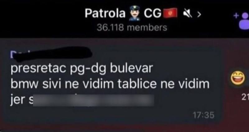Javio je prijateljima da je presretač na cesti, svi umiru od smijeha zašto ne vidi registraciju