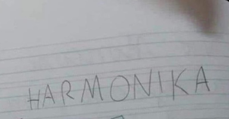 Klinac je odlučio nacrtati harmoniku u školi, čitav internet umire od smijeha zbog jednog detalja