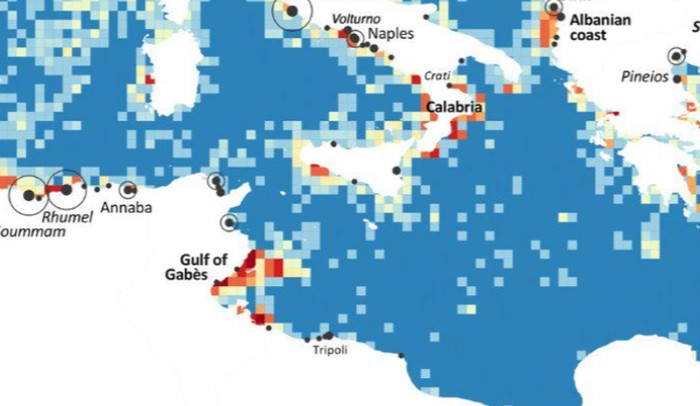 Mapa prikazuje gdje se sve iz svemira vidi smeće u moru, Jadran je jako zanimljiv