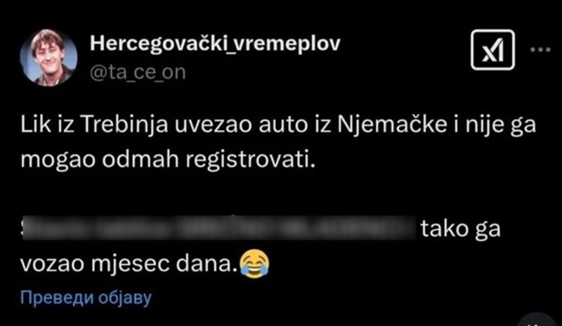 Majstor iz BiH nije mogao registrirati auto, internet umire od smijeha zbog trika kojeg se dosjetio