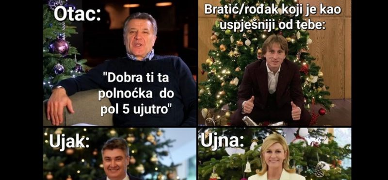 Fotka pokazuje tipove ljudi koja svaka obitelj ima u kući za Božić