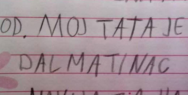 Dječak je morao napisati tri rečenice o svom tati. Svaka je apsolutno legendarna!