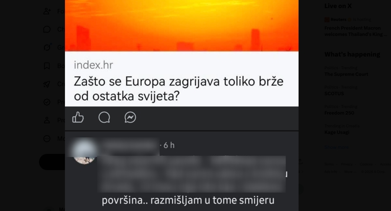Ovaj majstor je u dvije rečenice objasnio zašto je u Europi toliko vruće, ovo je hit!