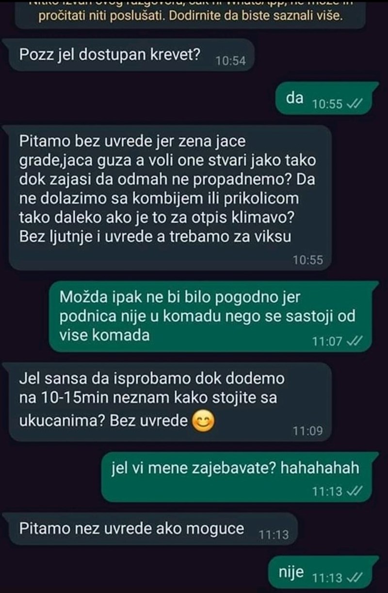 Pa koliko je ovo dobro :D Al okej, pristojno je pitao barem :)