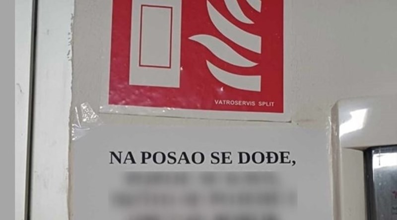 U jednom dalmatinskom uredu osvanule su nove upute za rad, tisuće ljudi ovo lajkaju