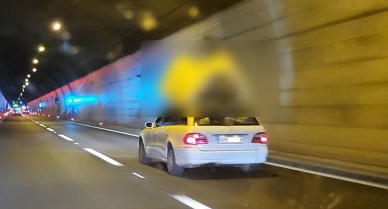 U tunelu Sv. Rok snimljena je bizarna scena, ljudi ne vjeruju što je tip prevozio na krovu