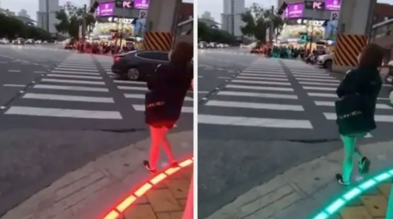 U Koreji postoje semafori na tlu, da ljudi koji bulje u mobitele znaju kad je sigurno prijeći cestu