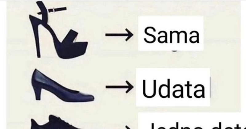 Fora o vezi između bračnog statusa žena i cipela hit je na Instagramu, urnebesna je i skroz pogođena