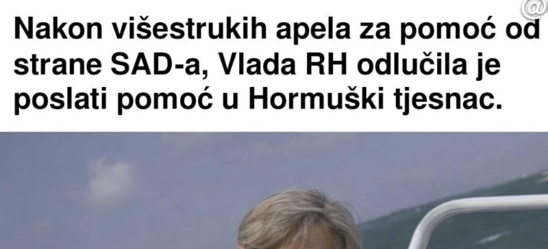 Masovno se dijeli fora o tome koga Hrvatska šalje u Hormuški tjesnac, ovo je urnebesno!