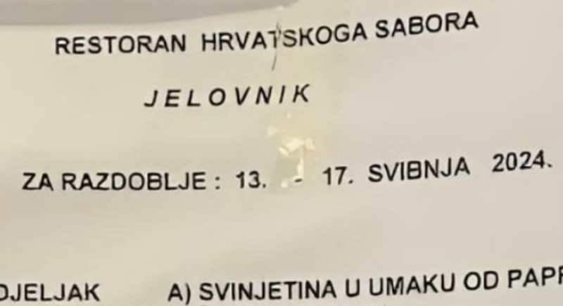 Društvenim mrežama se dijeli fotka iz saborskog restorana, ljudi su u šoku kad vide cijene