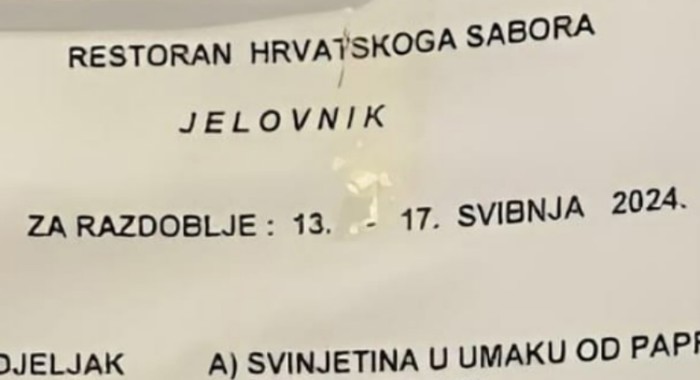 Društvenim mrežama se dijeli fotka iz saborskog restorana, ljudi su u šoku kad vide cijene