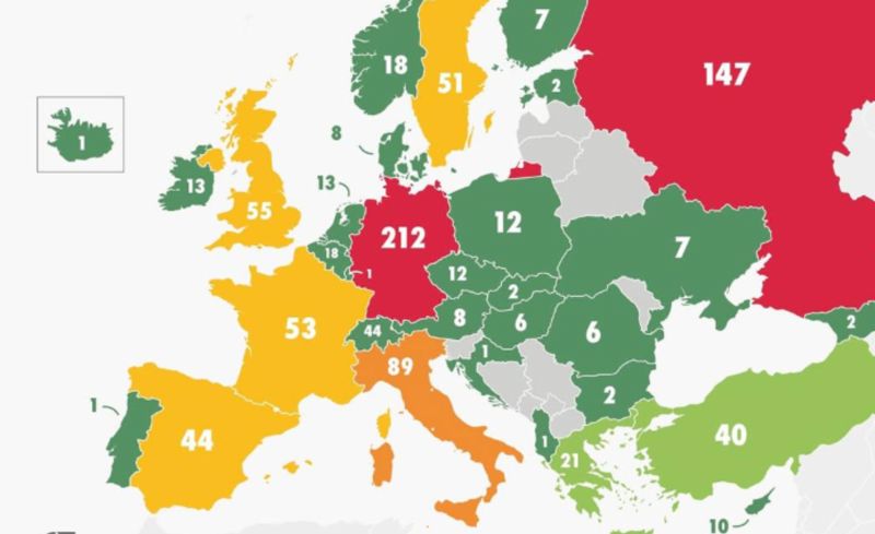 Mapa prikazuje broj milijardera u svakoj državi. U Hrvatskoj je jedan, možete li pogoditi tko?