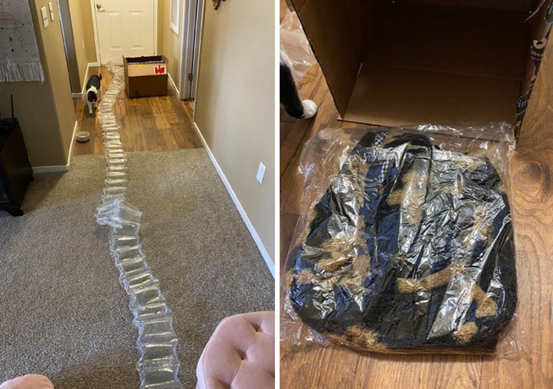 Ovo su jastučići od zraka koji su štitili moju torbicu za vrijeme dostave