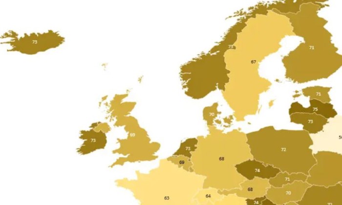 Mapa pokazuje prosječnu težinu žena u Europi, pogledajte kako stoje Hrvatice
