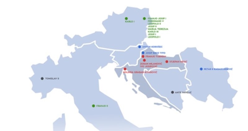 Ovo je iznenađujuće, netko je napravio mapu s rodnim mjestima posljednjih 20 hrvatskih predsjednika