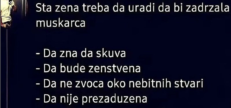 Tip je naveo popis stvari koje prava žena mora imati, djevojka ga uništila prvim komentarom
