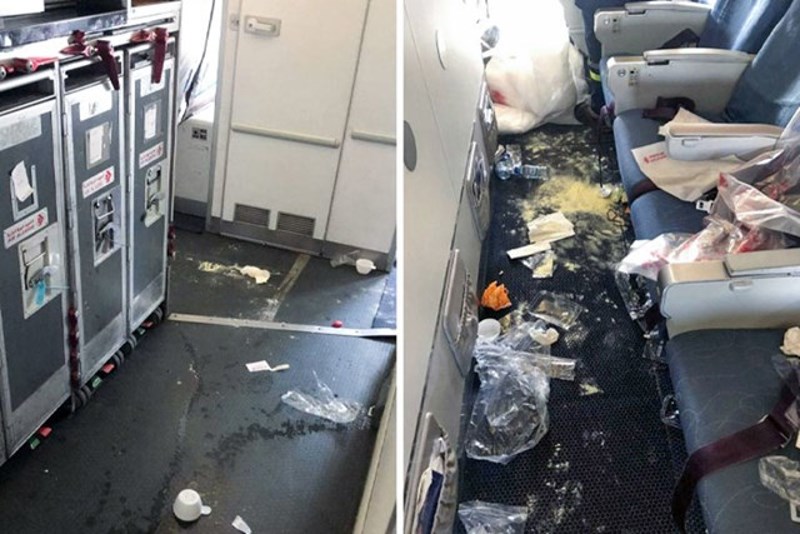 "Izgled aviona nakon leta, neki putnici se ponašaju kao da su kod kuće pa rade gluposti."