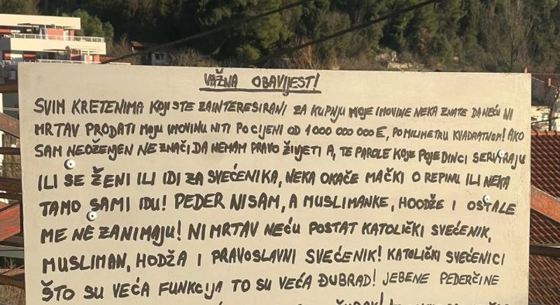 Tip iz Metkovića je odlučio poslati poruku svima koji žele kupiti njegovu zemlju, ovo je hit!