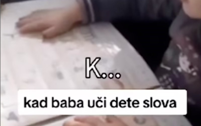 Baka je odlučila unuka naučiti abecedu, video je postao viralan u jedan dan!