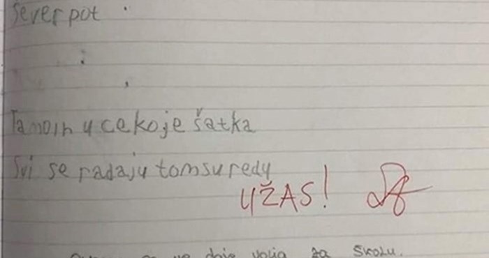 Kad je mama vidjela što je učiteljica napisala njenom djetetu, napisala joj je poruku u bilježnici