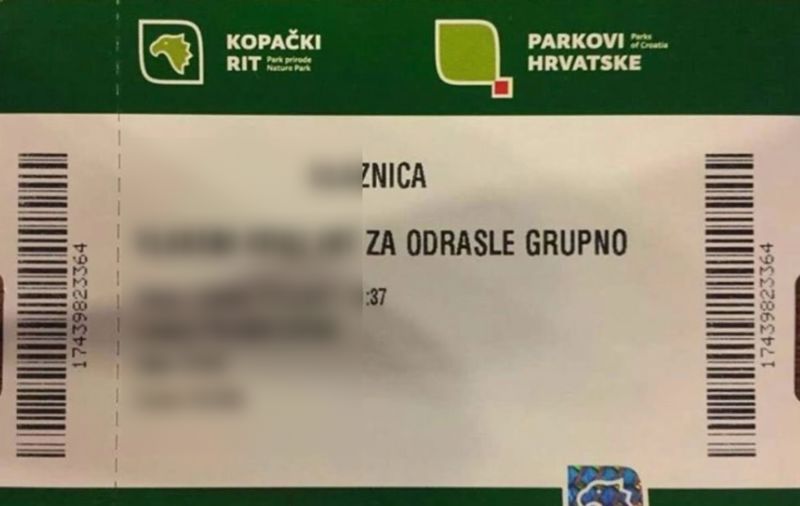 Širi se fotka ulaznice za obilazak Kopačkog rita, ljudi ne vjeruju da ovo stvarno piše na njoj