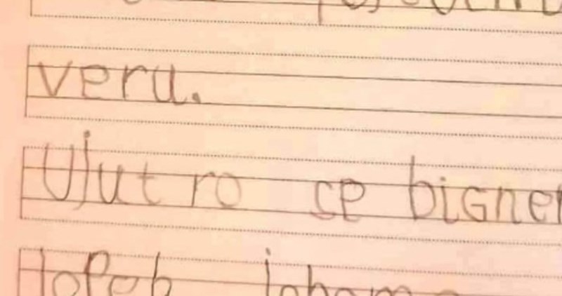 Djevojčica je u školi pisala o tome kad jede večeru, mami nije bilo dobro kad je vidjela tekst
