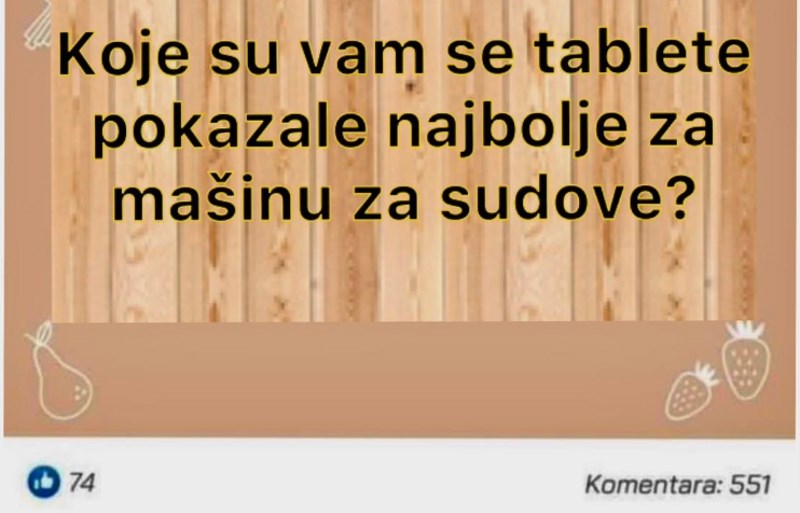 Netko je postavio pitanje koje su najbolje tablete za pranje suđa, prvi komentar je teški hit!
