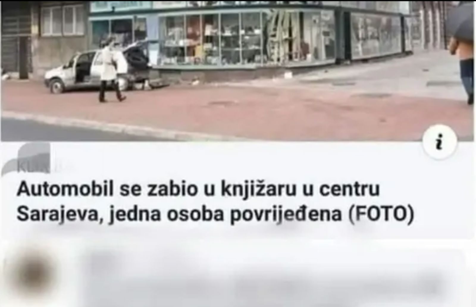 Auto se zabio u knjižnicu u Sarajevu, a hit komentar na tu vijest nasmijao je cijelu regiju