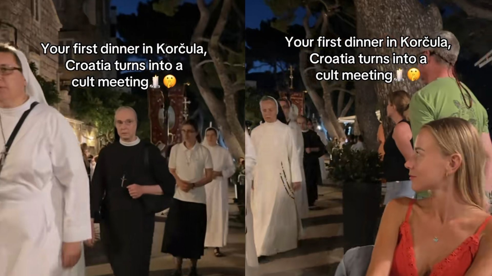 Turistkinja objavila video večere na Korčuli i šokirala se časnim sestrama: "Kao da sam u kultu!"