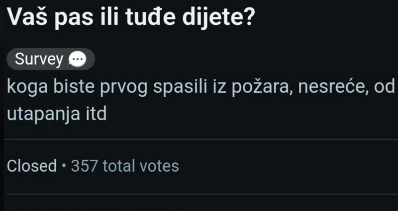 Reddit raspravlja bi li u požaru prije spasili svog psa ili tuđe dijete, rezultati su zanimljivi