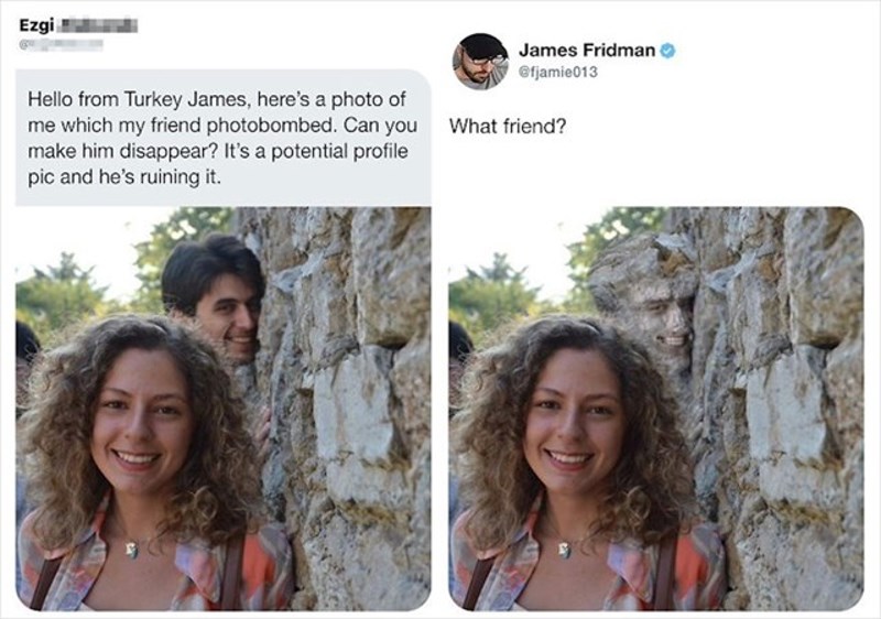 Možeš li ukloniti lika u pozadini?