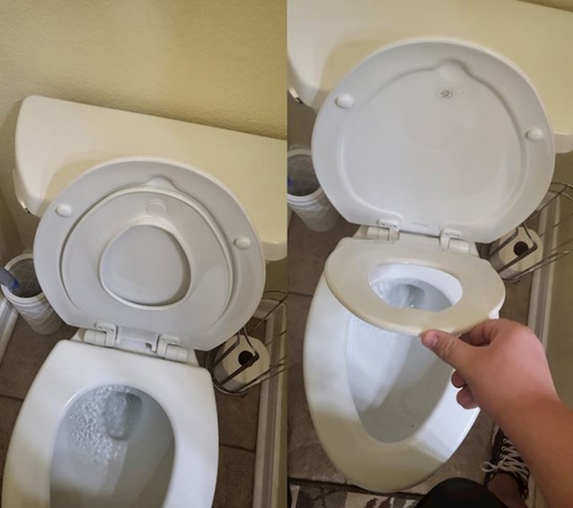 WC školjka s ugrađenom mini daskom za klince