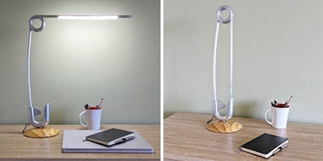 Uredska lampa u obliku spajalice