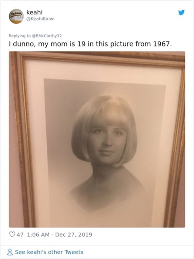 Fotka iz 1967. godine i moja mama na njoj ima 19 godina