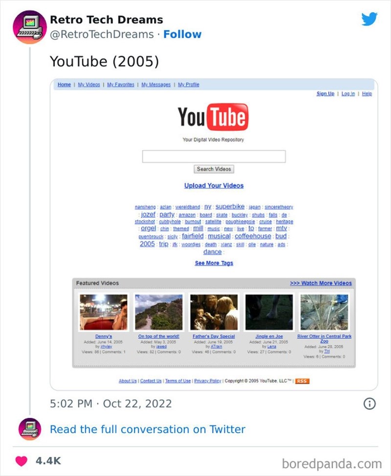 Ovako je izgledao YouTube kad je tek pokrenut
