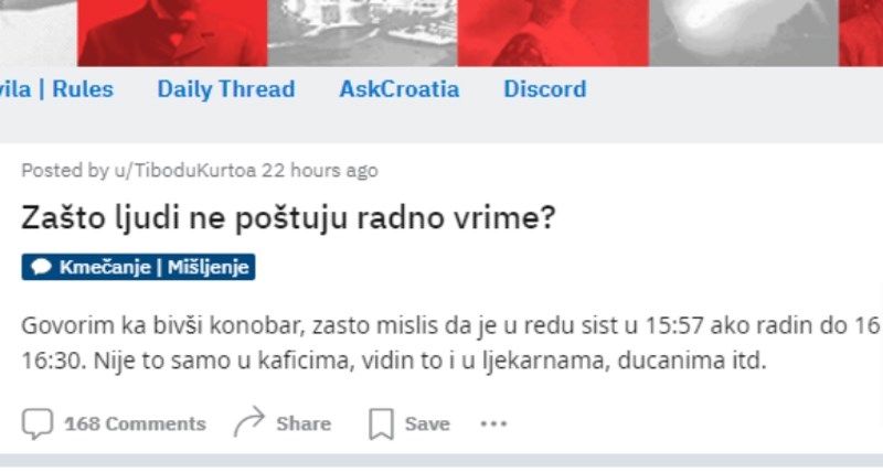 Tip na Redditu je pitao je li u redu ući u dućan minutu prije zatvaranja, razvila se prava rasprava