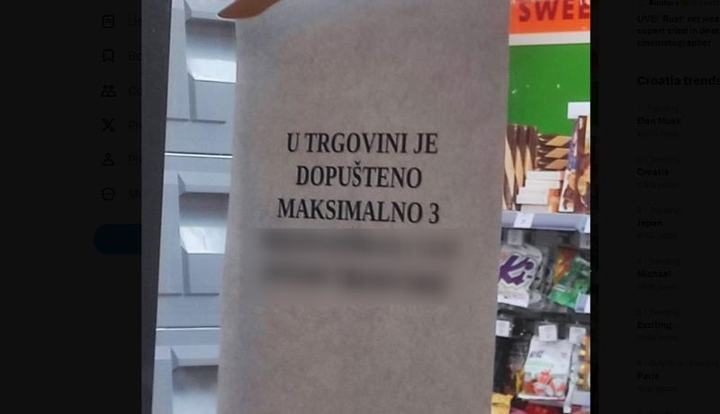 Natpis u trgovini nasmijao je čitavu regiju, iza ovog se sigurno krije sjajan razlog