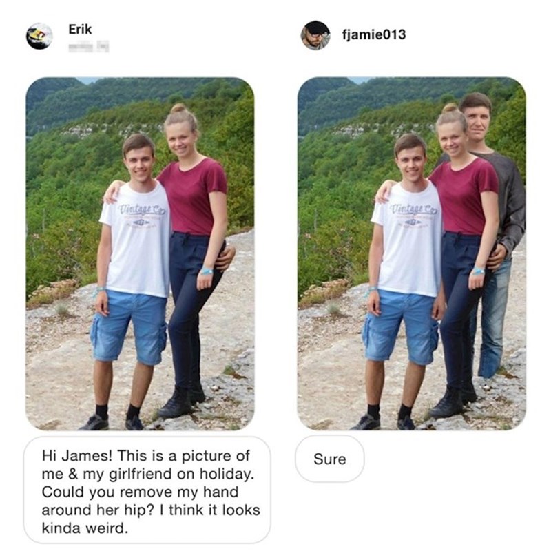 Možeš li maknuti moju ruku, izgleda čudno