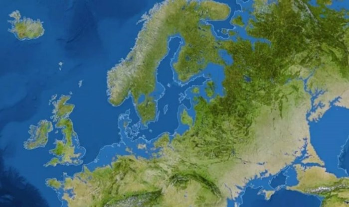 Mapa pokazuje što bi se dogodilo s Europom da se otopi sav led, pogledajte Hrvatsku