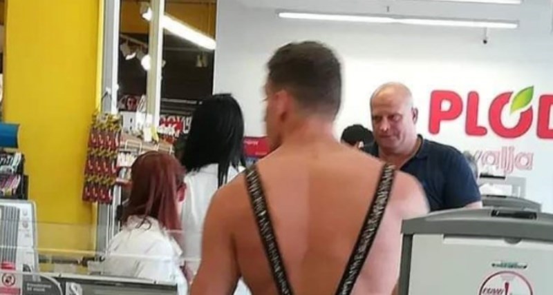 Scena iz trgovine u Hrvatskoj osvaja svijet, morate vidjeti što je tip obukao!