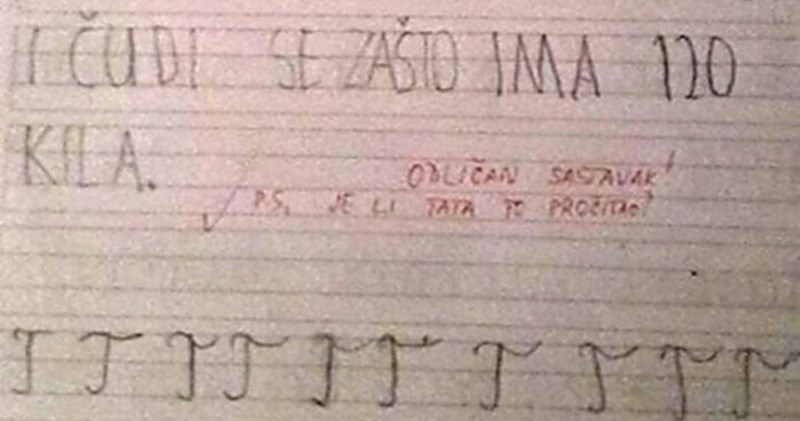 Morate pročitati sastavak koji je nasmijao tisuće ljudi; ovako on vidi svoga tatu!