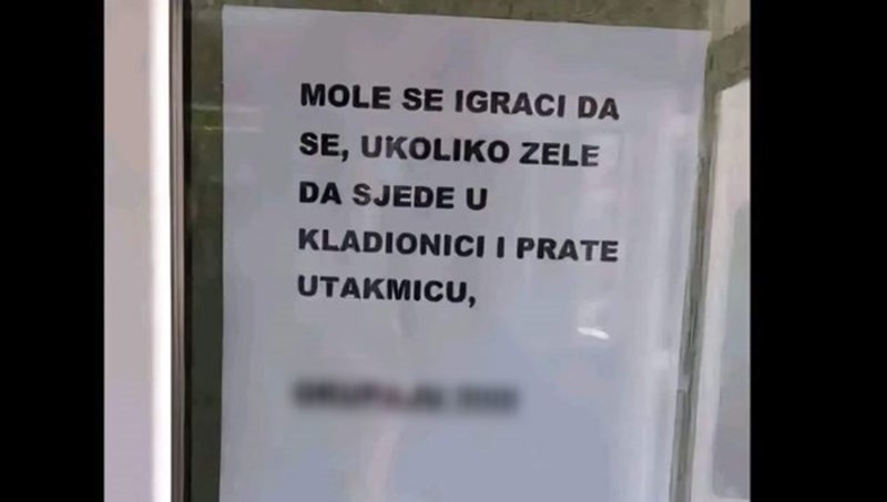 Djelatnica kladionice postavila je poruku svima koji žele gledati utakmicu, 10 tisuća je lajkalo