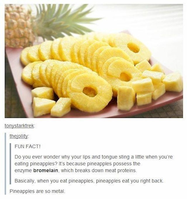 Ananas peče s razlogom