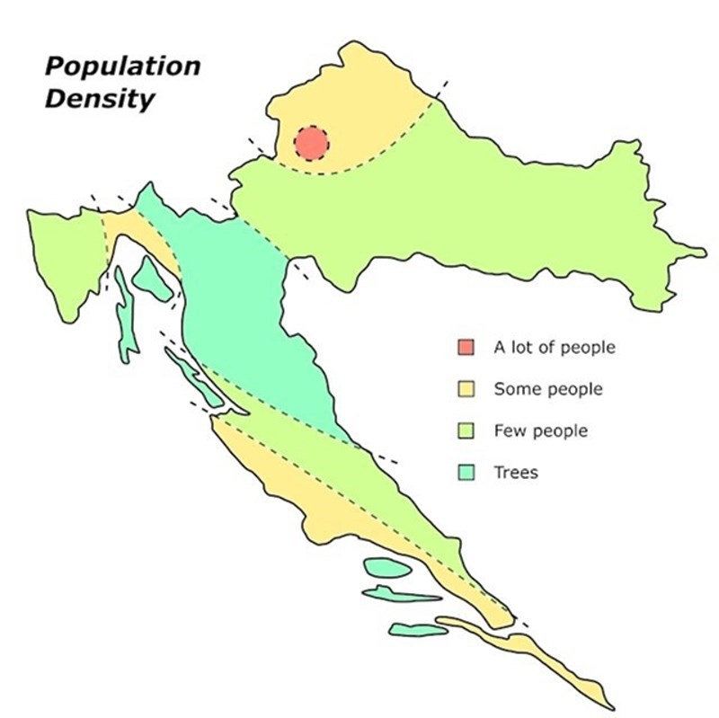 Podjela 8: Gustoća naseljenosti