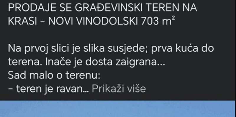 Tip je oglasio prodaju zemljišta na moru, morate vidjeti sliku susjede koju je stavio