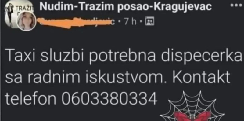 Taksi tvrtka iz Srbije je tražila nove zaposlenike, nećete se moći prestati smijati na prvi komentar