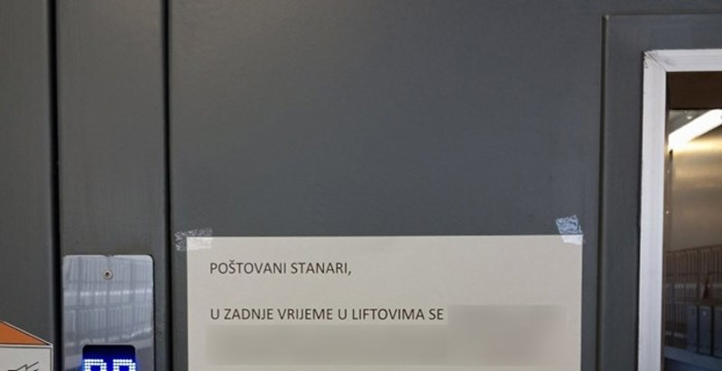 Stanare je šokirala obavijest što se sve radi u liftovima, poruka predstavnika stanara je hit