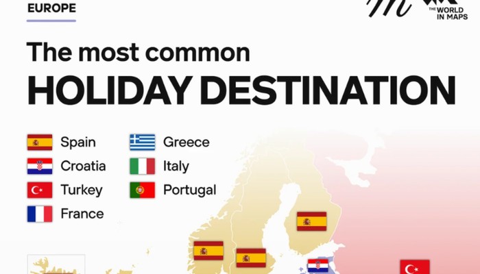 Karta otkriva koju državu Europljani najrađe biraju za ljetni odmor. Zanimljivo je tko bira Hrvatsku