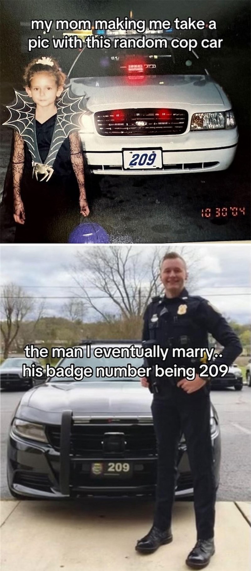 Kad sam bila mala slikala sam se kraj policijskog auta br. 209